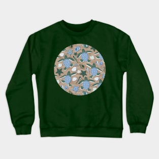 Baby Sea Turtles On a Beach Crewneck Sweatshirt